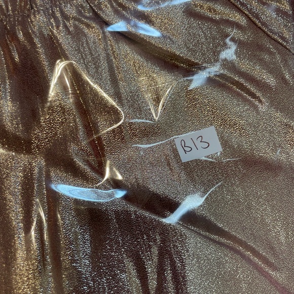 Rachel Parcell Ruffle Swing Dress in Metallic Rose Gold Size XS 2 Pink Shimmer - Picture 11 of 11